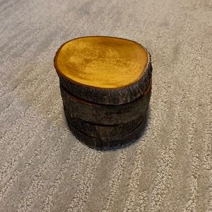 Handmade Bradford Pear wood coaster set